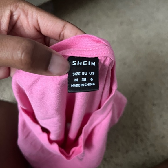 Pink Medium Crop Top with Rinestones - Picture 3 of 3